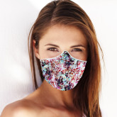 Organic Cotton Face Mask - Floral, Red